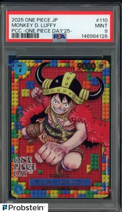 2025 One Piece JPN PCC One Piece Day '25 #110 Monkey D. Luffy PSA 9 MINT - Image 1