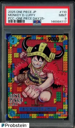 2025 One Piece JPN PCC One Piece Day '25 #110 Monkey D. Luffy PSA 9 MINT - Image 1