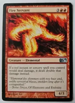MTG Magic The Gathering Card Fire Servant Creature Elemental Red M11 - Image 1
