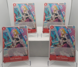 Basil Hawkins Playset - OP14-010 x4 - The Azure Sea's Seven - One Piece TCG - Image 1
