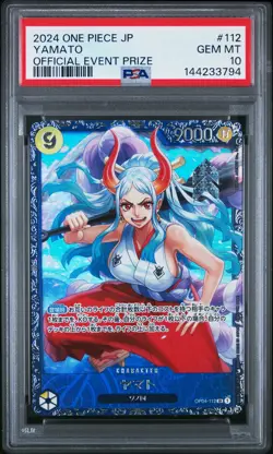 2024 ONE PIECE JAPANESE PROMOS OFFICIAL EVENT PRIZE #112 YAMATO PSA 10 - Image 1