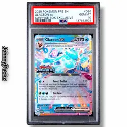 Glaceon ex 026/ 131 - 2025 Prismatic Evolutions Stamped - Pokemon Card - PSA 10 - Image 1