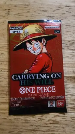 One Piece Card Game OP-13 Carrying On His Will Booster Pack (English) New Sealed - Image 1
