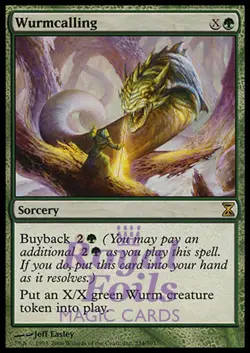 Wurmcalling 1x FOIL TSP MTG Time Spiral Rare MINT green - Image 1