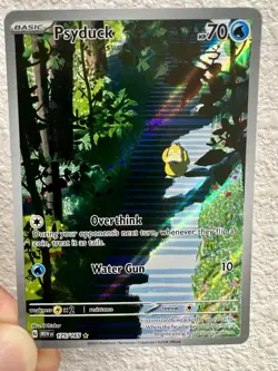 Pokemon TCG Psyduck Scarlet & Violet Holo Illustration Card 175/165 NM Condition - Image 1