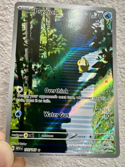 Pokemon TCG Psyduck Scarlet & Violet Holo Illustration Card 175/165 NM Condition - Image 2