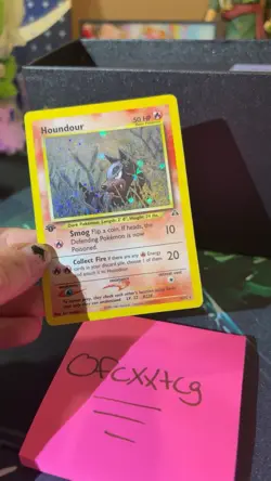 Pokemon Houndour 5/75 Neo Discovery Holo Rare 1st Edition English TCG Card - Image 1