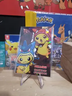 Pikachu Poncho Magikarp & Gyarados - Cracked Ice Holo- Team Rocket Card Database - Image 2