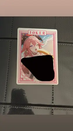 Beautiful Delicate Moan Waifu Card Pink Joker - Image 1