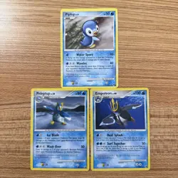 Pokemon TCG Piplup Prinplup Empoleon Evolution Card Lot - Image 1