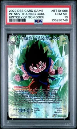2022 DBS CARD GAME HISTORY OF SON GOKU #BT10-066 INTENSIVE TRAINING GOKU PSA 10 - Image 3