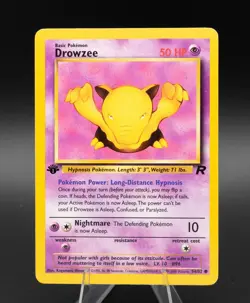 Drowzee Pokemon Card 1st Edition Tem Rocket 54/82 Common TCG 2000 WOTC - Image 1