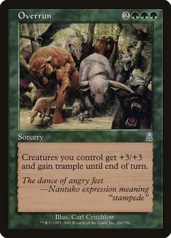 Overrun 1x MtG Odyssey ODY PLAYED - Image 1