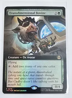 MTG Transdimensional Bovine #0274 Foil Extended Art Rare TMNT - Image 1