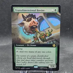 Transdimensional Bovine Extended Art Foil Teenage Mutant Ninja Turtles TMNT MTG - Image 1
