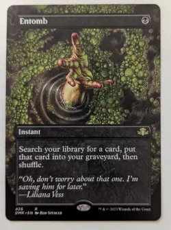 Entomb (Borderless) Dominaria Remastered Regular, NM - MTG - Image 1