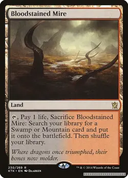 Bloodstained Mire [KTK - 230] - MP [Normal] TCG MTG - Image 1