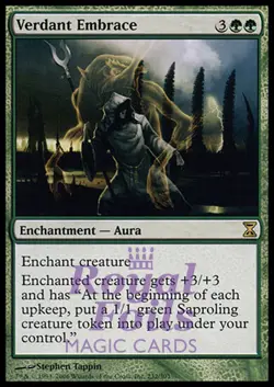 Verdant Embrace 1x FOIL TSP MTG Time Spiral Rare MINT green - Image 1