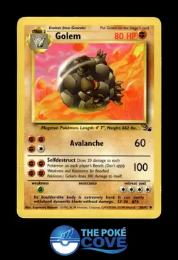 Golem 36/62 | Fossil Unlimited | Pokemon Uncommon | MP - Image 1