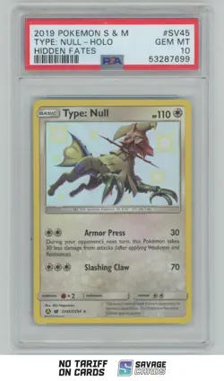 2019 Pokemon Sun & Moon Hidden Fates Holo Type:Null PSA 10 #SV45/SV94 - Image 1