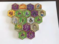 YuGiOh Takahashi Metal Medallions Hexors Coins tags Lot of 18 Yu-gi-oh Tokens - Image 1