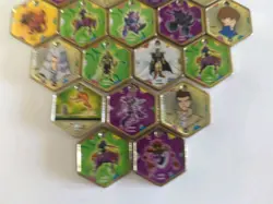 YuGiOh Takahashi Metal Medallions Hexors Coins tags Lot of 18 Yu-gi-oh Tokens - Image 3