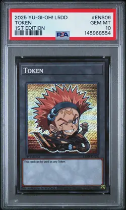 2025 YU-GI-OH! L5DD-LEGEND 5D'S DECKS 1ST EDITION #ENS06 TOKEN PSA 10 - Image 1