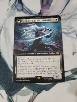 1x Sephiroth, Fabled SOLDIER (Extended Art) MTG Final Fantasy Regular NM-M 0451 - Image 1