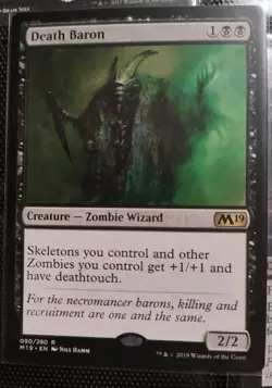 Death Baron RUSSIAN Magic the Gathering Core Set 2019 M19 MTG RARE 90/280 Hamm - Image 1