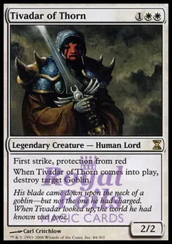 Tivadar of Thorn 1x FOIL TSP MTG Time Spiral Rare MINT white - Image 1