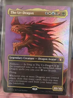 MTG Textured Foil The Ur-Dragon NM Unplayed Commander Masters - Image 1
