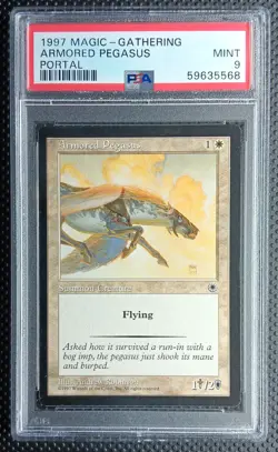 1997 MTG Magic the Gathering Portal- Armored Pegasus - White / Creature - PSA 9! - Image 1