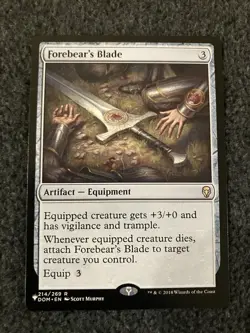 Magic The Gathering MTG - Forebear's Blade - DOM - Image 1
