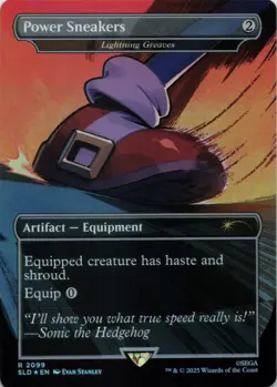 MTG Power Sneakers - Lightning Greaves (Rainbow Foil) NM Secret Lair Drop SONIC - Image 1