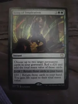 Song of Inspiration Light Play, English Magic the Gathering MTG Commander: Adven - Image 1