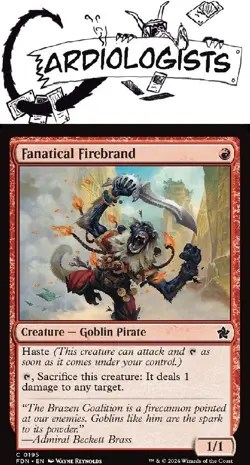 Fanatical Firebrand 0195 | Magic the Gathering MTG | Foundations | Common | NM - Image 1