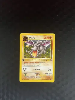 MP - Aerodactyl (Ptera) - French 1st Edition 1/62 Fossil Pokemon TCG - Holo Rare - Image 1