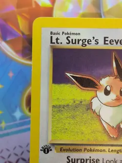 Pokemon TCG Gym Challenge 1st Edition Lt Surge's Eevee 051/132 WOTC 2000 NM/M NP - Image 2