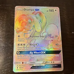 Pokemon Card - Drampa GX 160/145 Rainbow Rare Holo SM Guardians Rising - M/NM - Image 1