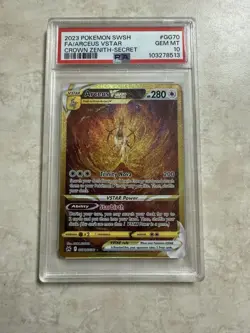 PSA 10 Pokemon Arceus VSTAR TCG Crown Zenith Holo Card GG70/GG70 Secret Rare - Image 1