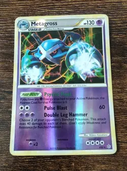 Pokemon Metagross 4/95 Unleashed HGSS Reverse Holo Card - Image 1