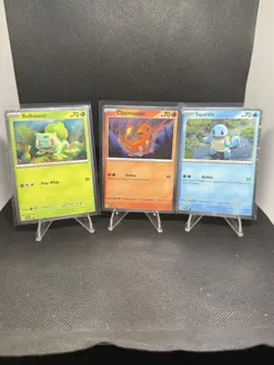 Bulbasaur Charmander Squirtle Pokemon Cards Cosmos Promo Set 046 047 048 NM 151 - Image 1