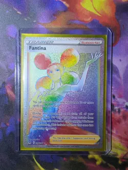 Pokemon Lost Origin Fantina Secret Rare Rainbow Holo Card 206/196 - Image 1