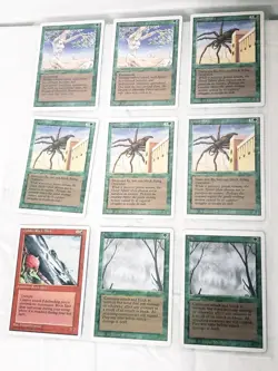 MTG Binder Lot: Mostly Revised Edition 18 Binder Pages 160+ Magic Cards VGC - Image 5