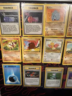 Pokemon Base Set Cards Mixed Trainer, Energy & Pokemon Cards some shadowless - Image 1
