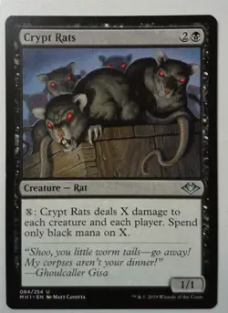Crypt Rats *Uncommon* Magic MtG x1 Modern Horizons - Image 1