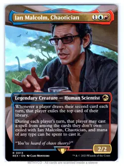 MTG Ian Malcolm, Chaotician (Borderless) Universes Beyond: Jurassic World Collec - Image 1