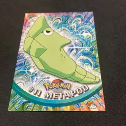 Metapod #11 Blue Logo - 1999 Pokemon Topps TV Animation Series 1 - Image 1