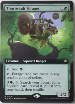 Thornvault Forager [New, Near Mint] Extended Art {Bloomburrow MTG} - Image 1