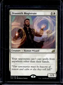 2020 Magic Ikoria Lair of Behemoths Drannith Magistrate Prerelease Promo 011/274 - Image 1